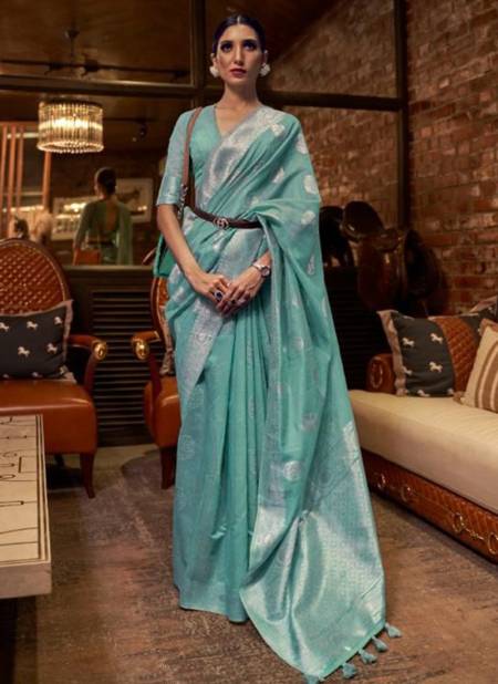 Sea Blue Colour RAJTEX KIVAASA LINEN Heavy Festive Wear Designer Fancy Saree Collection 247004